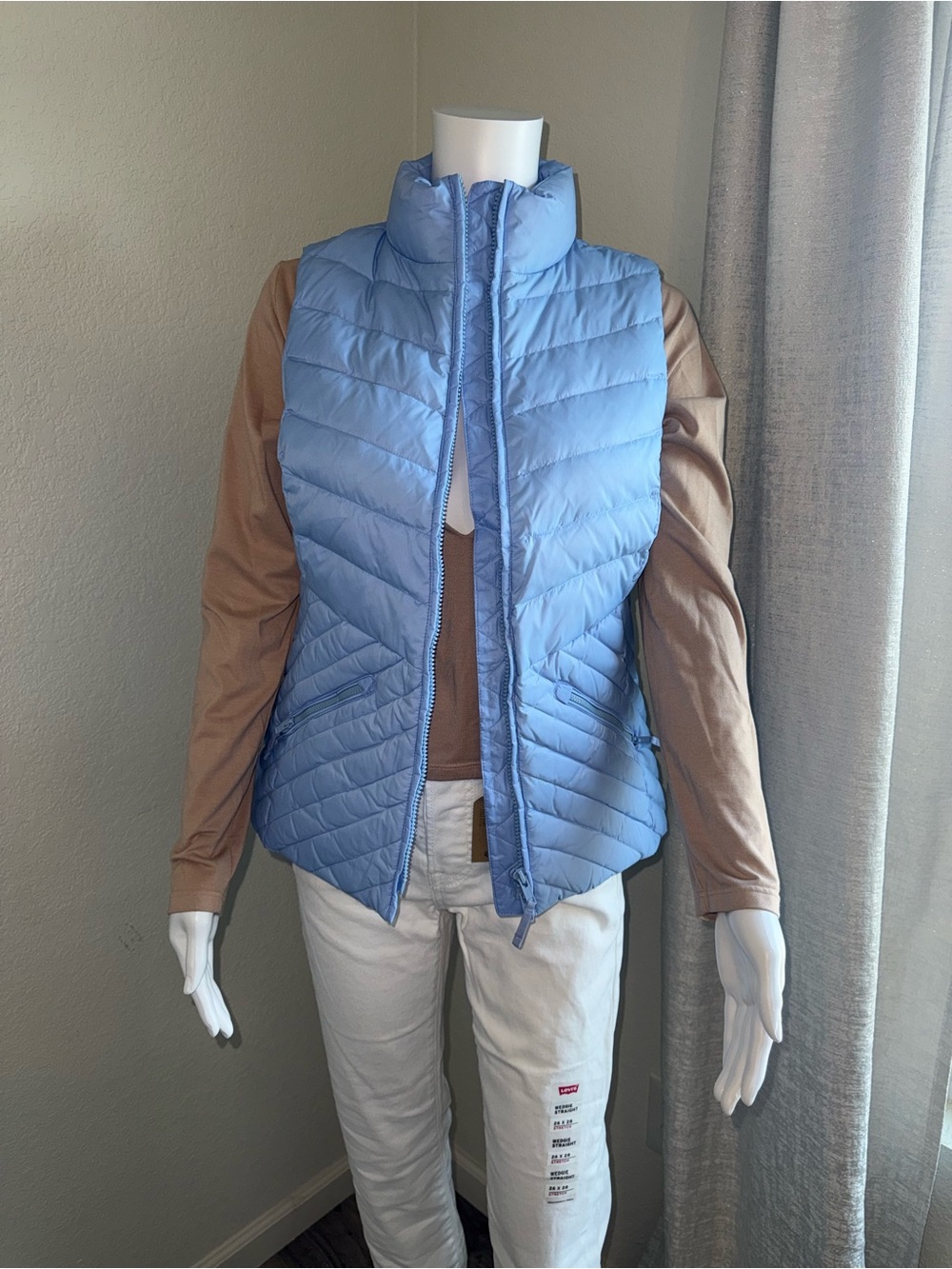 NWT light blue Talbots Down Puffer Vest – XS